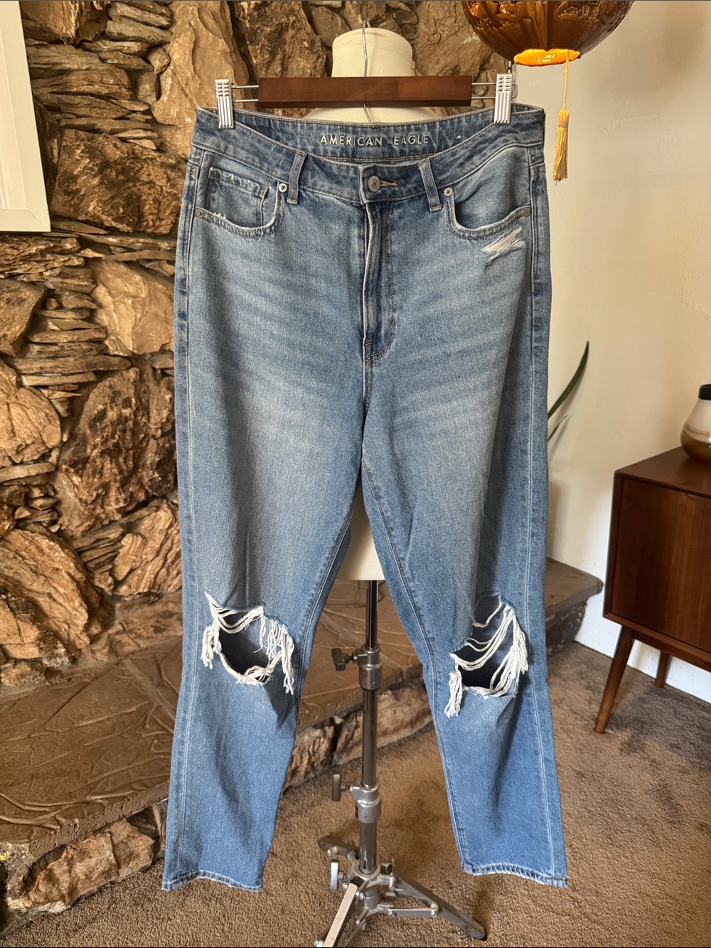 American Eagle Outfitters “Mom Jean” Light Blue Denim